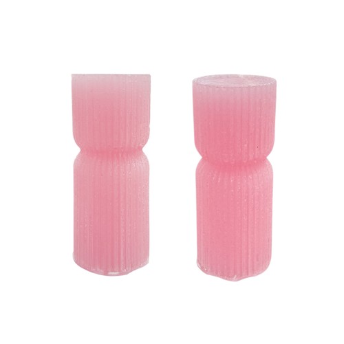 Silikon 3D Küçük Boy Çizgili Konik Sütun Mum Kalıbı