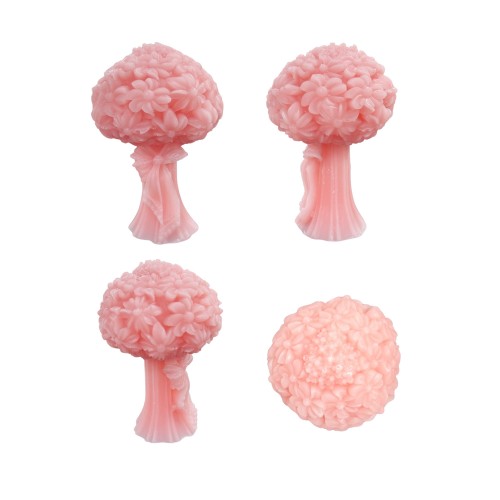 Silikon 3D Kurdeleli Çiçek Buketi Mum Kalıbı