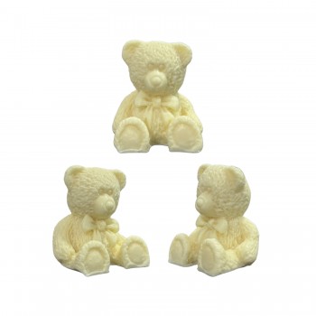 Silikon 3D Kurdeleli Sevimli Ayıcık Mum Kalıbı