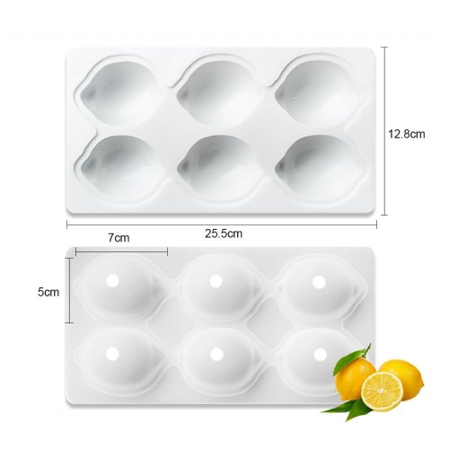 Silikon 3D Limon Şekilli Kapaklı Kek Kalıbı 6 Lı