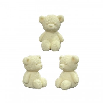 Silikon 3D Oturan Sevimli Ayıcık Mum Kalıbı