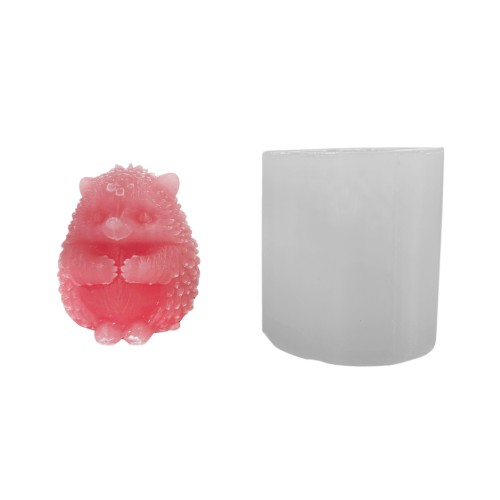 Silikon 3D Sevimli Kirpi Mum Kalıbı