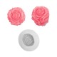 Silikon 3D Silindir Gül Buketi Mum Kalıbı