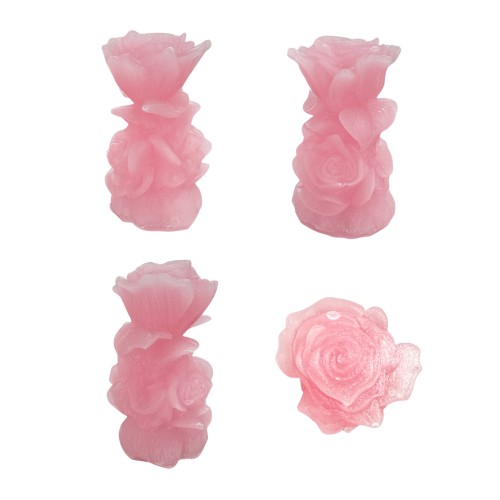 Silikon 3D Vazo Formlu Gül Mum Kalıbı Silikon 3D Vazo Formlu Gül Mum Kalıbı