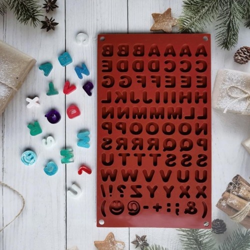 Silikon Bubble Alfabe Harfleri Çikolata Kalıbı 2 CM