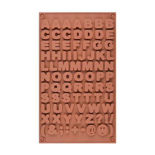 Silikon Bubble Alfabe Harfleri Çikolata Kalıbı 2 CM