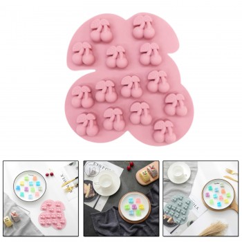 Silikon Çoklu Kiraz Şeker Hamuru Ve Jelibon Kalıbı 14 Lü