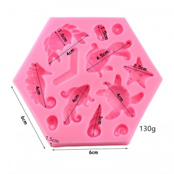 Silikon Deniz Canlıları Figürleri Şeker Hamuru Kalıbı