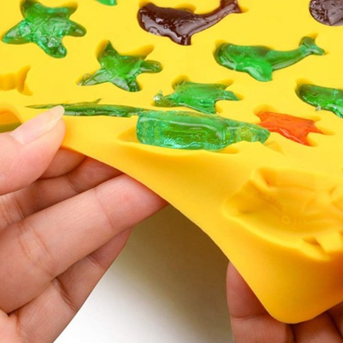 Silikon Deniz Canlıları Figürleri Solucan Haribo Çikolata Ve Jelibon Kalıbı