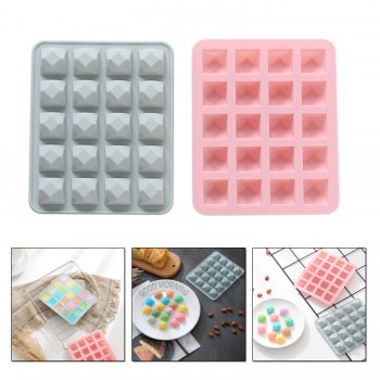 Silikon Elmas Şekilli Çikolata Ve Jelibon Kalıbı 20 Li