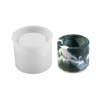 Silikon Epoksi Taş Tozu Mumluk Kalemlik Saksı Kalıbı 7X8.5 CM