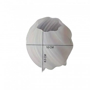 Silikon Mum 3D Büyük Boy Dönen Sütun Geometrik Dalgalı Sabun Beton Ve Taş Tozu Kalıbı