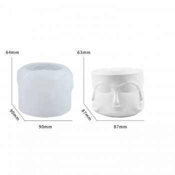 Silikon Kalıp Beton Yüz Şekilli Çiçek Saksıları Sukulent Saksılar Ve Mumluk Kalıbı Silikon Kalıp Beton Yüz Şekilli Çiçek Saksıları Sukulent Saksılar Ve Mumluk Kalıbı