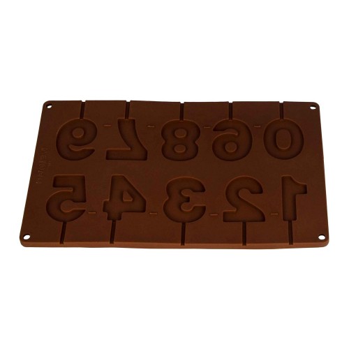 Silikon Kalıp Bombeli Pasta Rakam Şeker Lolipop Kalıbı