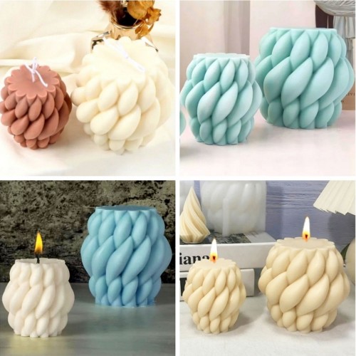 Silikon Mum Yağmur Damlası Şekilli Orta Boy 3D Geometrik Kavisli Sütun Sabun Kalıbı Silikon Mum Yağmur Damlası Şekilli Orta Boy 3D Geometrik Kavisli Sütun Sabun Kalıbı