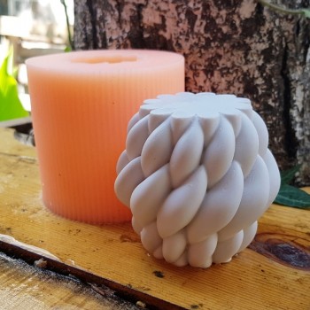 Silikon Kalıp Büyük Boy Burgulu Mum  Kokulu Taş Kalıbı S125-1