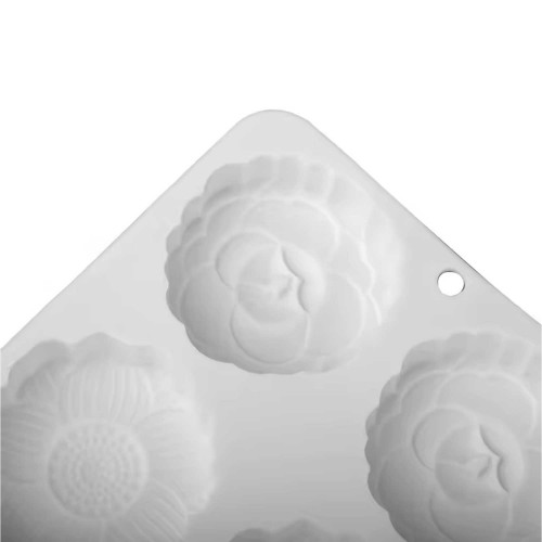 Silikon Kalıp Çikolata 3 Farklı Gül Model Kek Kalıbı 6 Lı