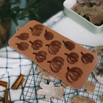 Silikon Kalıp Çikolata Ve Buz Bal Kabağı Şeker Hamuru Kek Kalıbı 12 Li Silikon Kalıp Çikolata Ve Buz Bal Kabağı Şeker Hamuru Kek Kalıbı 12 Li