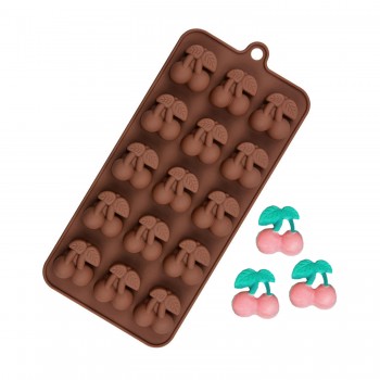 Silikon Kalıp Çikolata Ve Buz Kiraz Şeker Hamuru Kek Kalıbı 15 Li