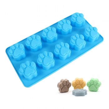 Silikon Kalıp Çikolata Ve Buz Sevimli Pati Şeker Hamuru Kek Kalıbı 10 Lu