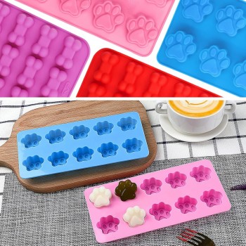 Silikon Kalıp Çikolata Ve Buz Sevimli Pati Şeker Hamuru Kek Kalıbı 10 Lu Silikon Kalıp Çikolata Ve Buz Sevimli Pati Şeker Hamuru Kek Kalıbı 10 Lu