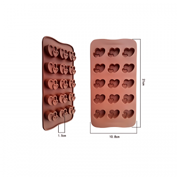 Silikon Kalıp Çikolata Ve Kek Kalıbı Çift Kalp Model 15 Li BT1219 Silikon Kalıp Çikolata Ve Kek Kalıbı Çift Kalp Model 15 Li BT1219