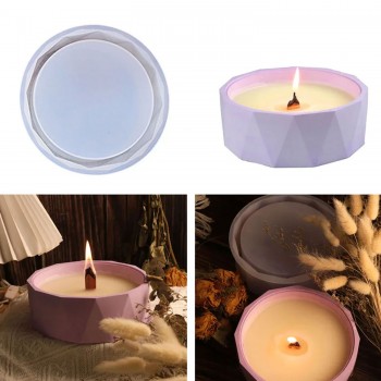 Silikon Kalıp Dekoratif Kristal Taş Tozu Beton Alçı Ve Mum Kalıbı 16X16 CM