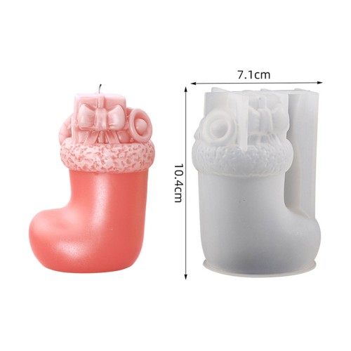 Silikon Kalıp Dekoratif Yılbaşı Kar Ayakkabı Çorap Noel Dekorasyon Mum Kalıbı 10.4X7.1 CM Silikon Kalıp Dekoratif Yılbaşı Kar Ayakkabı Çorap Noel Dekorasyon Mum Kalıbı 10.4X7.1 CM