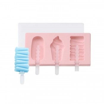 Silikon Kalıp Donurma Kalıbı Dondurma Çoklu Tatlı Meybuz Kalıbı 3 Lü