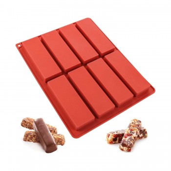 Silikon Kalıp Dubai Çikolata Bar ve Dikdörtgen Kalıbı 8 Li