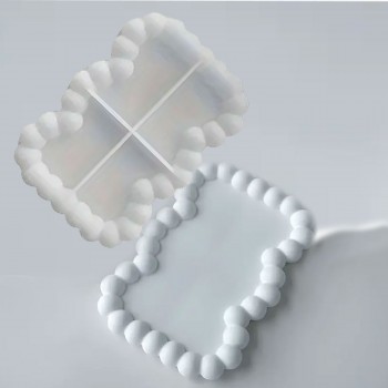 Silikon Kalıp Epoksi Taş Tozu Beton Şekilli Kare Mini Misketli Bubble Tepsi Kalıbı