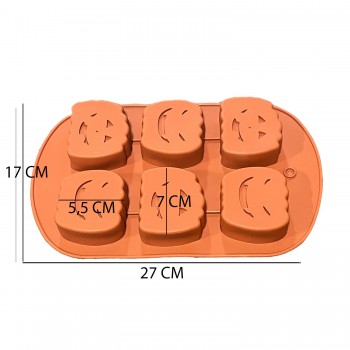 Silikon Kalıp Halloween Cadılar Bayramı Kabak Kalıbı 6 Li Silikon Kalıp Halloween Cadılar Bayramı Kabak Kalıbı 6 Li