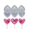 Silikon Kalıp Kalp Model Bombeli ve Düz Şeker Lolipop Kalıbı 6 Lı