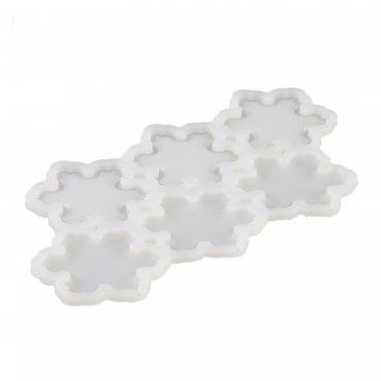 Silikon Kalıp Kar Tanesi Bombeli ve Düz Şeker Lolipop Kalıbı 6 Lı