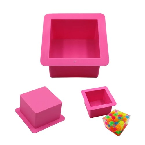 Silikon Kalıp Kare  Silikon Küçük Boy  Sabun Kalıbı   1 ADET