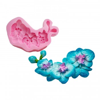Silikon Kalıp Orkide Çiçekleri Mum Taş Tozu Kalıbı