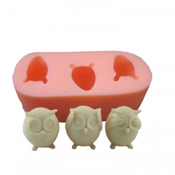 Silikon Kalıp Üçlü Baykuş Kalıbı S46.5 Silikon Kalıp Üçlü Baykuş Kalıbı S46.5