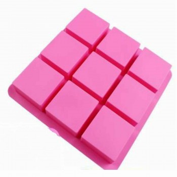 Silikon Kare Kek Kurabiye Pasta Pişirme Kalıbı 9 LU 25X25 CM