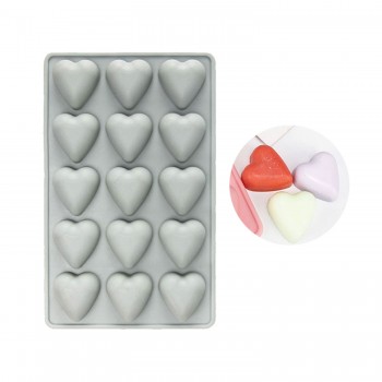 Silikon Kek Kalıp Çikolata Bombeli Küçük Kalp Kalıbı Şeker H. Jelibon Taş Tozu Mum Kalıbı
