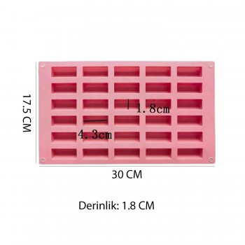 Silikon Kek Kalıp Çikolata Oval Dikdörtgen Buz ve Bar Sabun Kalıbı 30 Lu Silikon Kek Kalıp Çikolata Oval Dikdörtgen Buz ve Bar Sabun Kalıbı 30 Lu