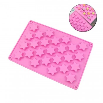 Silikon Kek Kalıp Sugarcraft Yıldız Figürleri Kalıbı Şeker Hamuru Çikolata Kalıbı 25 Li