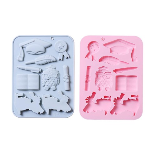 Silikon Mezuniyet Temalı Çikolata Ve Jelibon Kalıbı 9 Lu