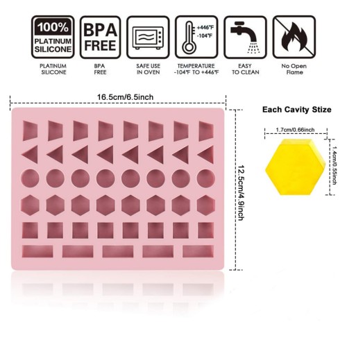 Silikon Minyatür Geometrik Şekiller Haribo Çikolata Ve Jelibon Kalıbı
