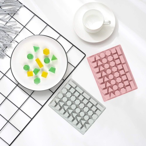 Silikon Minyatür Geometrik Şekiller Haribo Çikolata Ve Jelibon Kalıbı