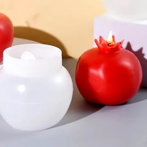 Silikon Mum 3D Nar Model Sabun Beton Ve Taş Tozu Kalıbı Silikon Mum 3D Nar Model Sabun Beton Ve Taş Tozu Kalıbı