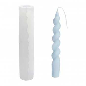 Silikon Şamdanlık Mum Kalıbı İtalyan Burgulu 18.7 CM