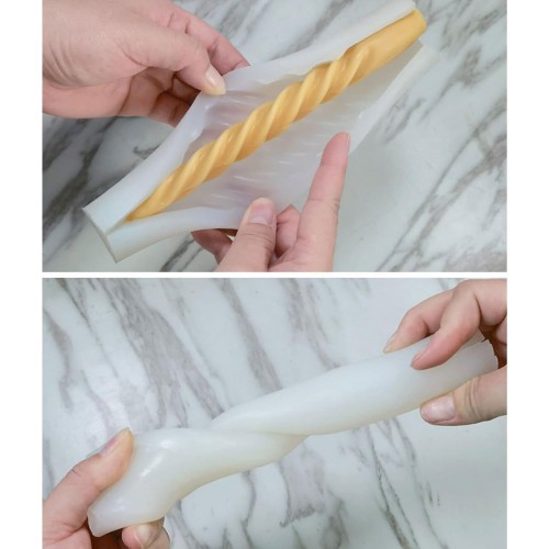 Silikon Şamdanlık Mum Kalıbı İtalyan Burgulu 18.7 CM