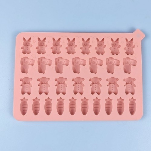 Silikon Tavşan Hayvan Havuç Figürleri Haribo Çikolata Ve Jelibon Kalıbı