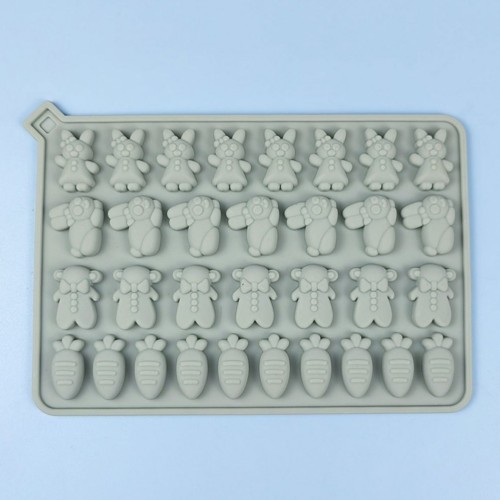 Silikon Tavşan Hayvan Havuç Figürleri Haribo Çikolata Ve Jelibon Kalıbı