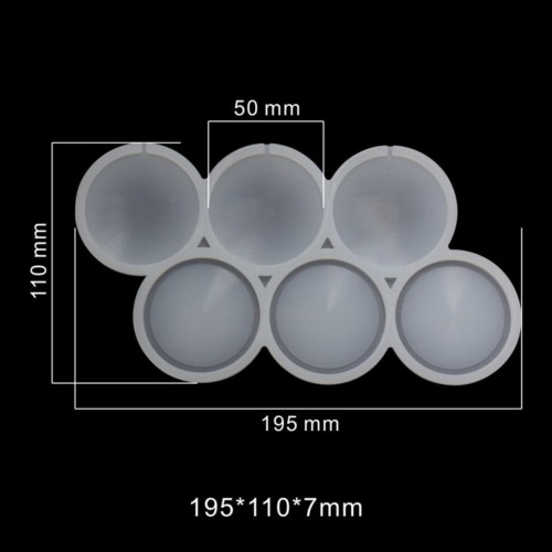 Silikon Yuvarlak Model Bombeli ve Düz Şeker Lolipop Kalıbı 6 Lı